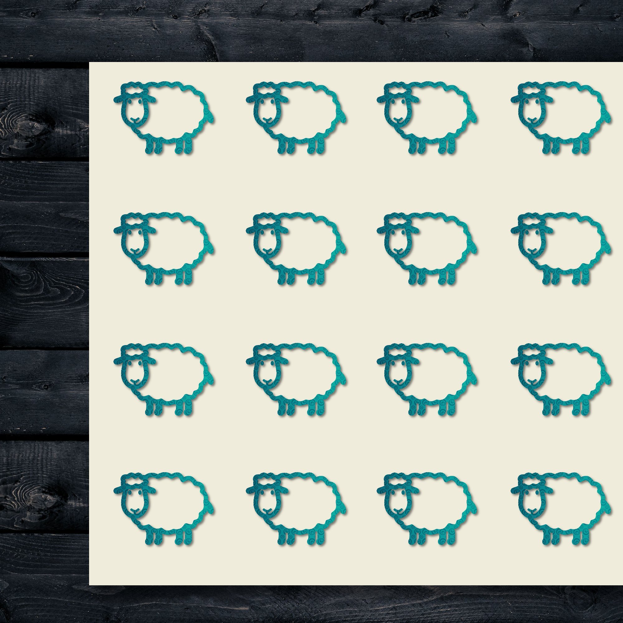 30PCS 1.5 Inch Sheep Animal Pet Goat Farm Craft Stickers - Scrapbooking, Party Decorations, DIY Projects, Seals & Gift Wrapping - Perfect for Kids Crafts, School Projects and Farm Theme Parties