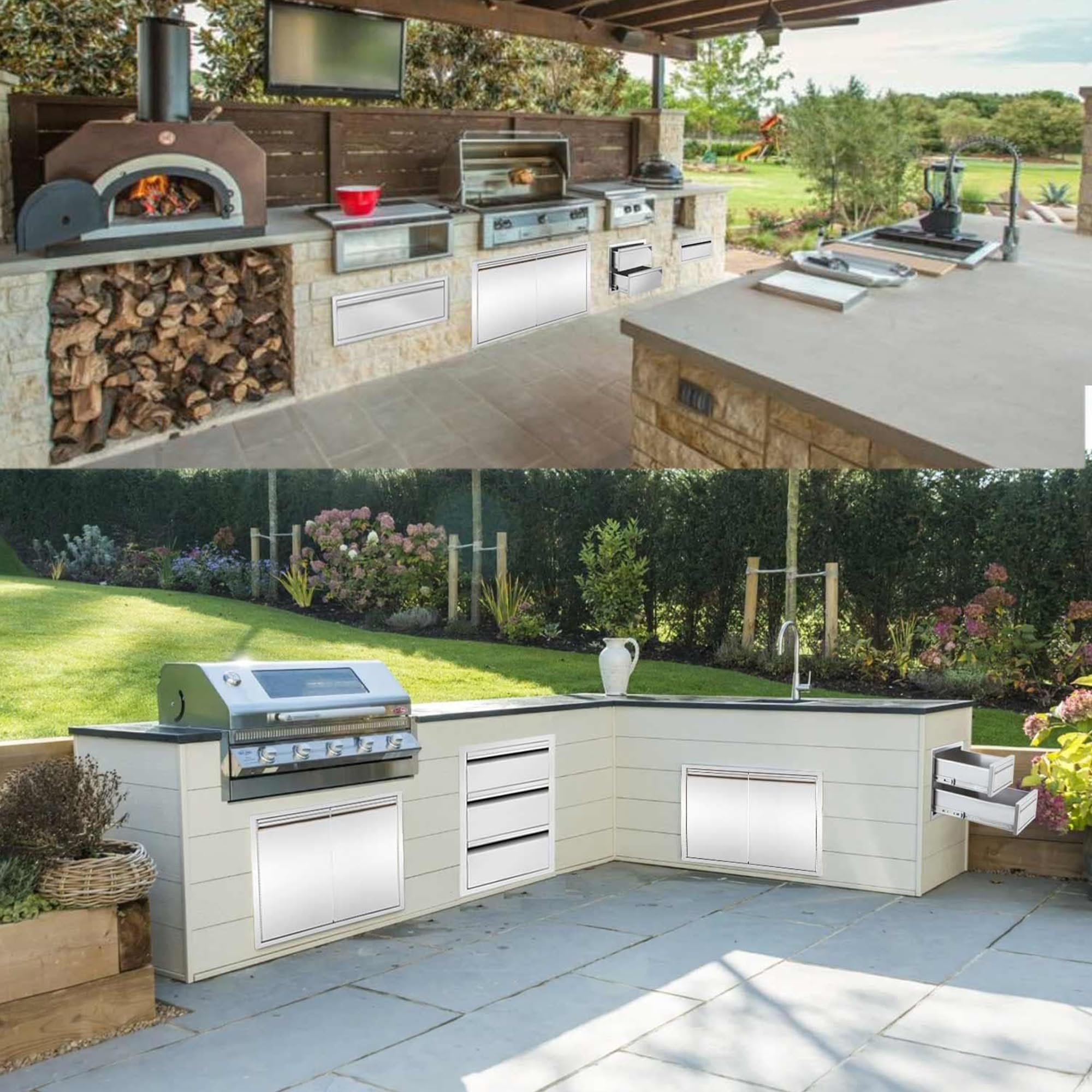 Stainless Steel Outdoor Kitchen Drawers - 18