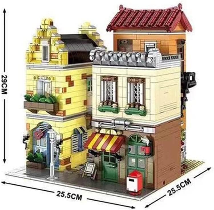 General Jim's LED Light-Up Music Store & Coffee Cafe Modular Building Blocks Set - Compatible with Lego City | Perfect for Home Decoration, Gift Ideas & Creative Play