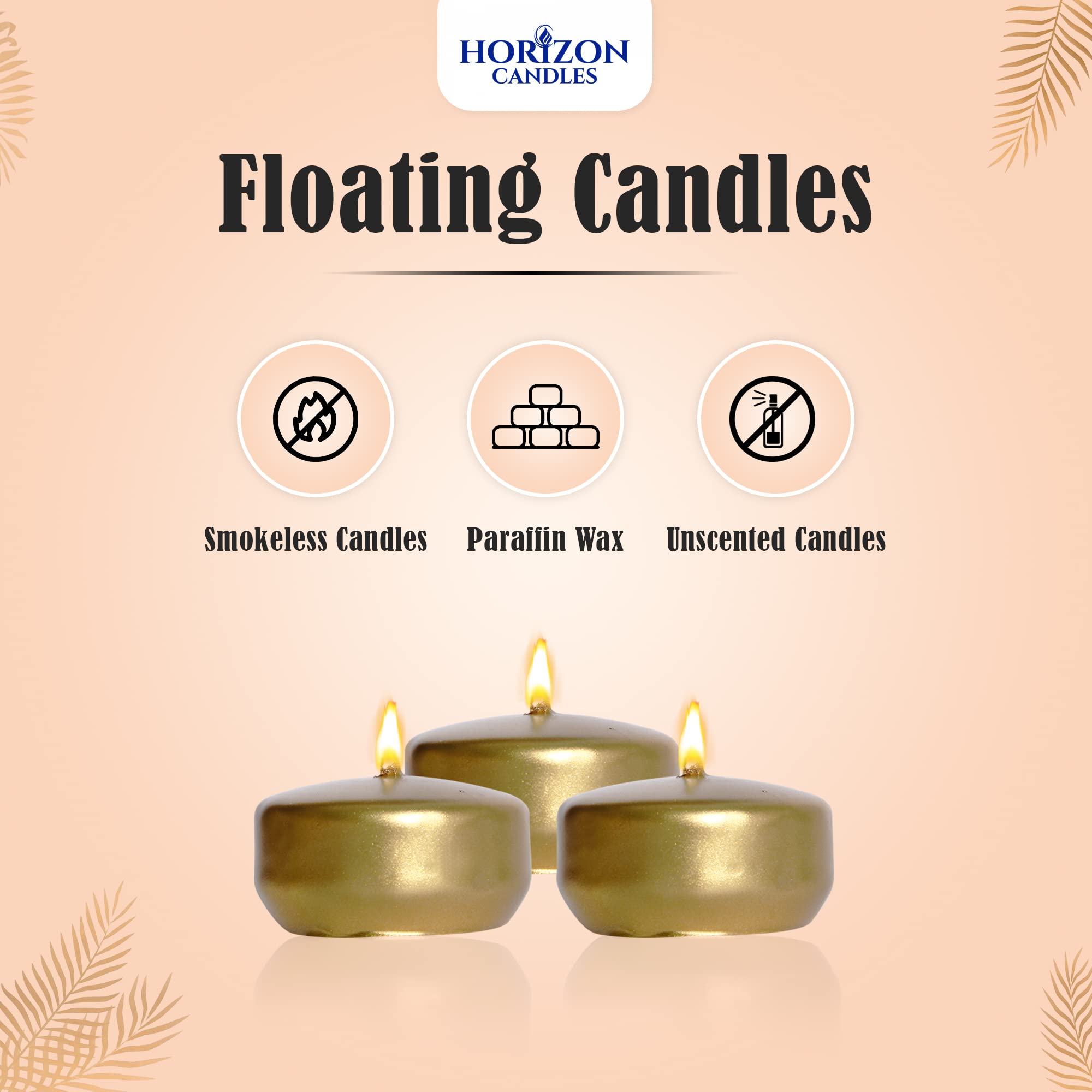 Horizon - Unscented 24-Pack Floating Candles for Weddings & Events | 2