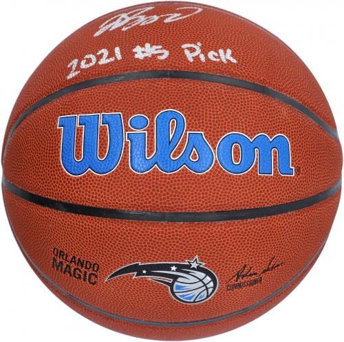 Jalen Suggs Orlando Magic Autographed Wilson NBA Basketball with 