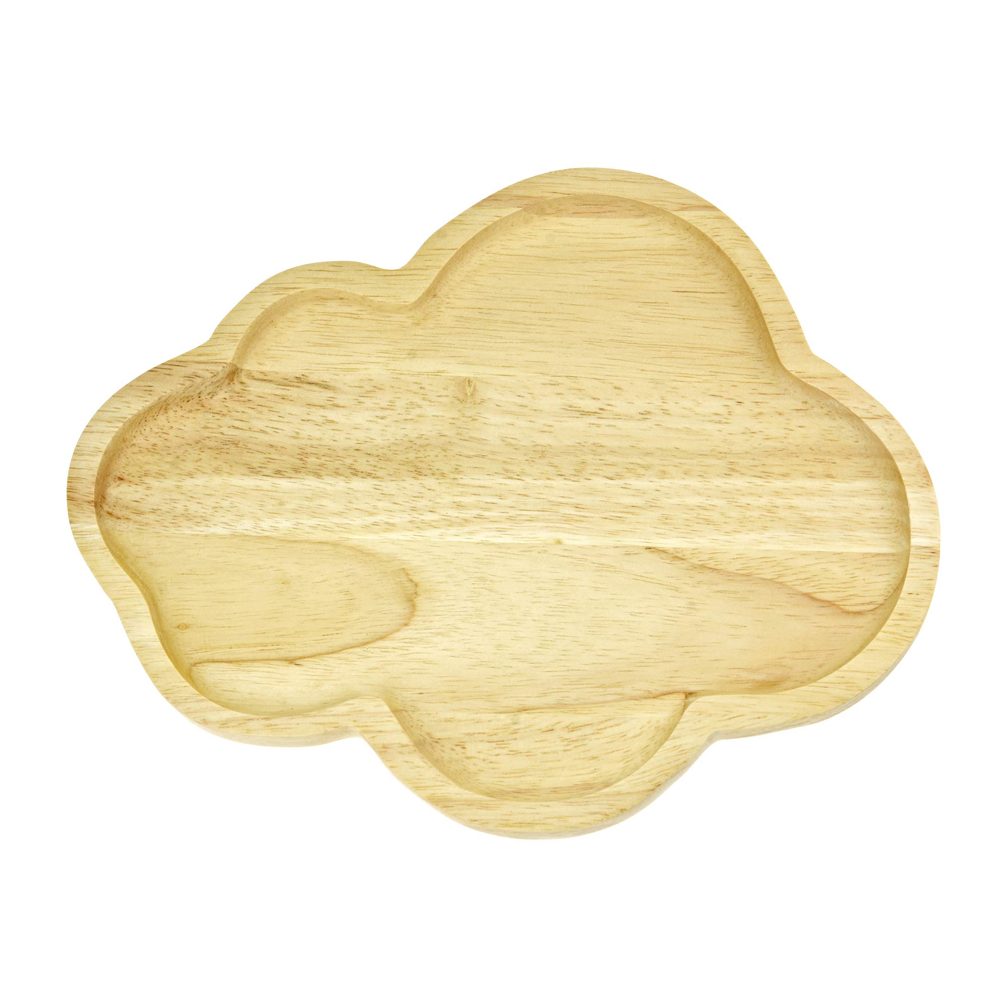 AeraVida Hand Carved Natural Wood Serving Plate - Cloud Shaped Wooden Platter for Cheese, Fruits & Appetizers | Unique Wooden Home Decor for Dining & Kitchen | Eco-Friendly Wooden Dish for Parties & Gifts