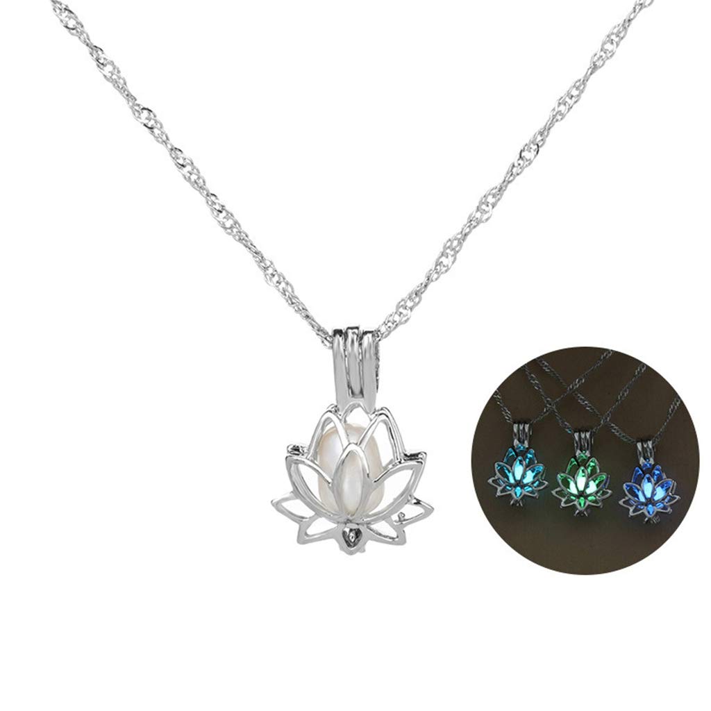 Glow in The Dark Necklaces for Women - 3 Colors LED Light Up Jewelry Chains for Nighttime & Party Wear - Perfect for Raves, Concerts, and Evening Events