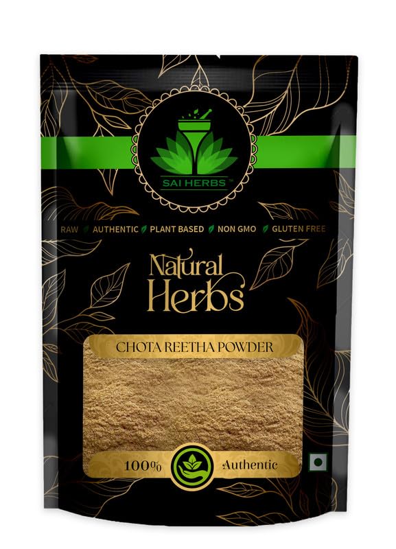 Pure & Natural SAI HERBS Soapnut Powder (Reetha/Reethi Powder) - 250g | Acacia Concinna for Hair Care, Skin Cleansing & Eco-Friendly Laundry | Vegan, Chemical-Free Soap Alternative