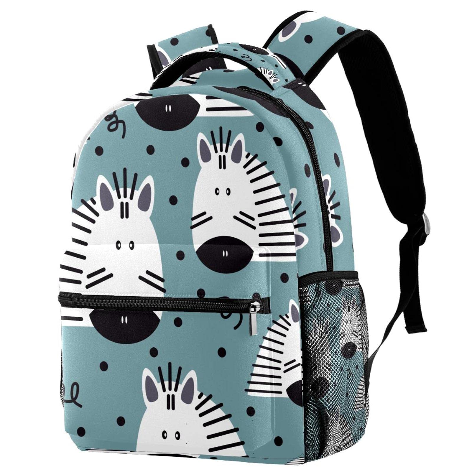 Zebra Print Backpack for Women & Men - School, Travel, Outdoor