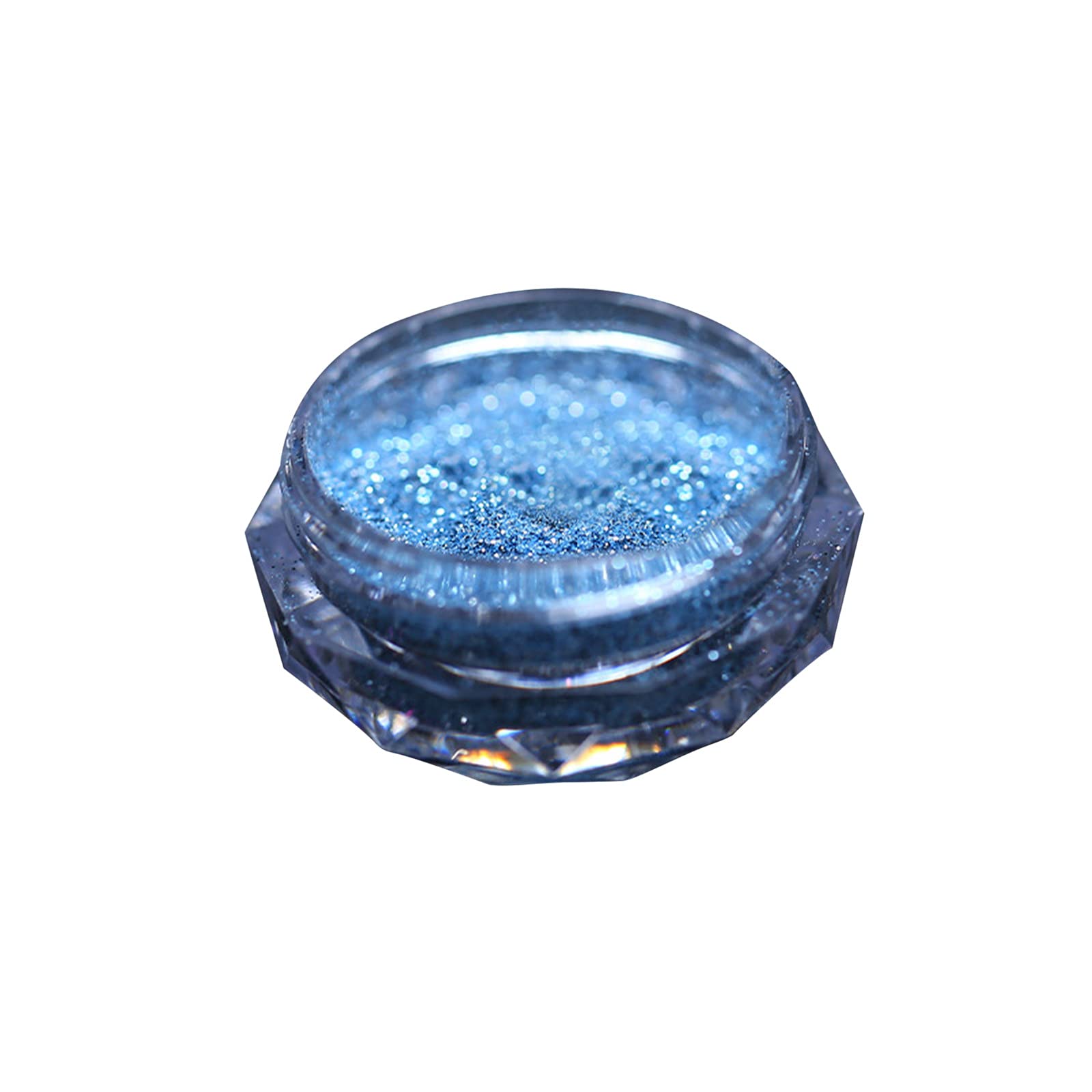 Dipityseren Nail Art Crystal Diamond Powder - Sky Blue Chrome Glitter for Manicure & Nail Decoration | Shiny Iridescent Sugar Effect Powder for Professional & DIY Nail Designs