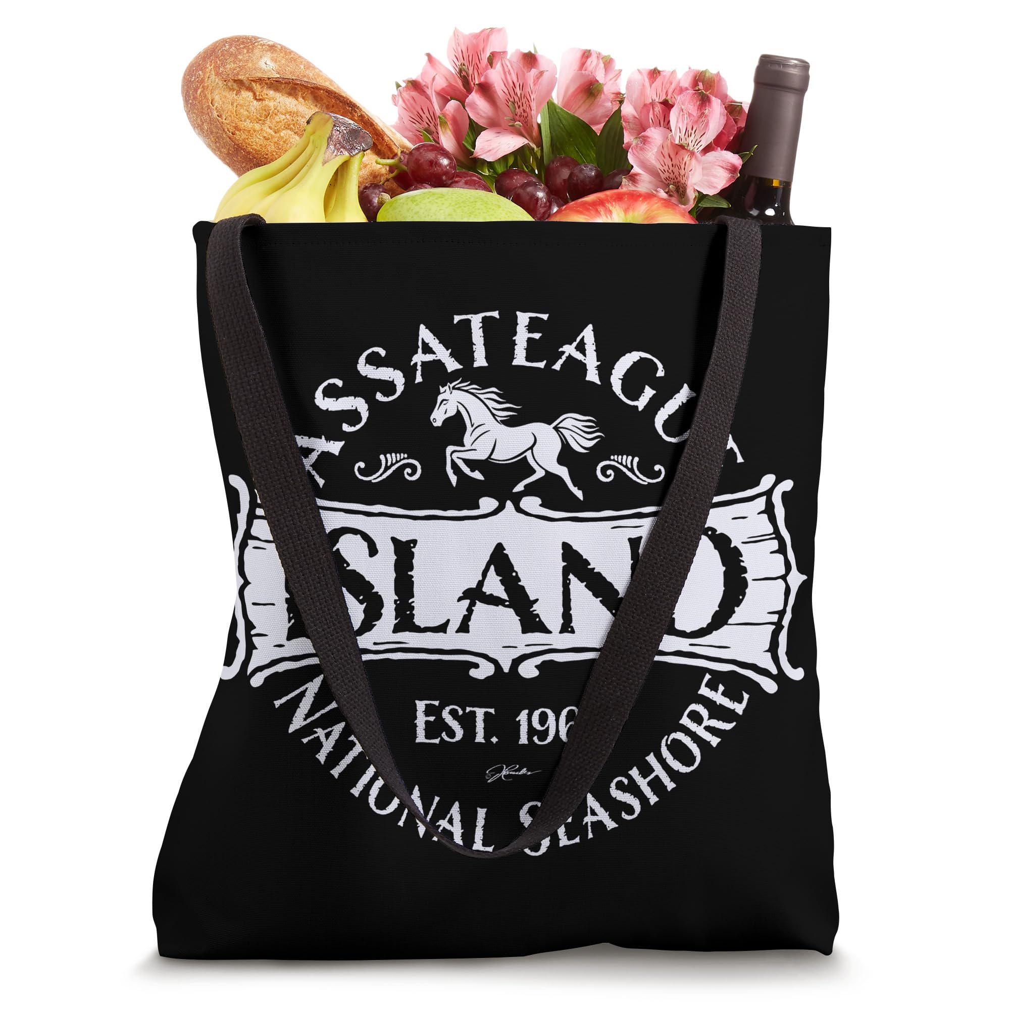 JCombs: Assateague Island National Seashore Tote Bag - Durable Canvas Beach Bag for Travel, Shopping & Outdoor Adventures