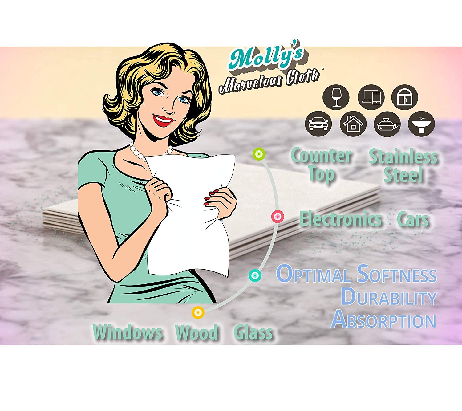 Molly’s Marvelous Cloth - Premium Soft & Durable Fabric for DIY Crafts, Sewing Projects & Home Decor - Perfect for Quilting, Dressmaking & Creative Gift Wrapping