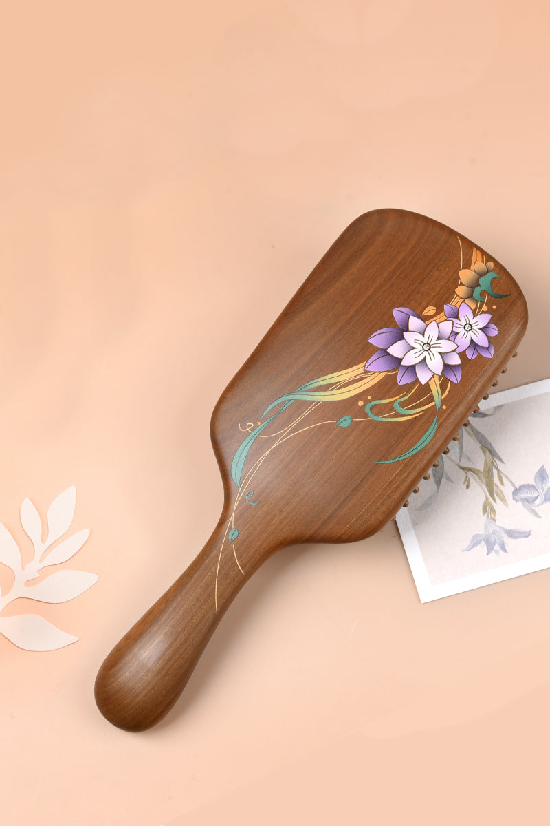 Nameless Flower Hair Brush - Detangling & Styling Hair Brush for Women & Men - Perfect for Home, Salon & Travel Use