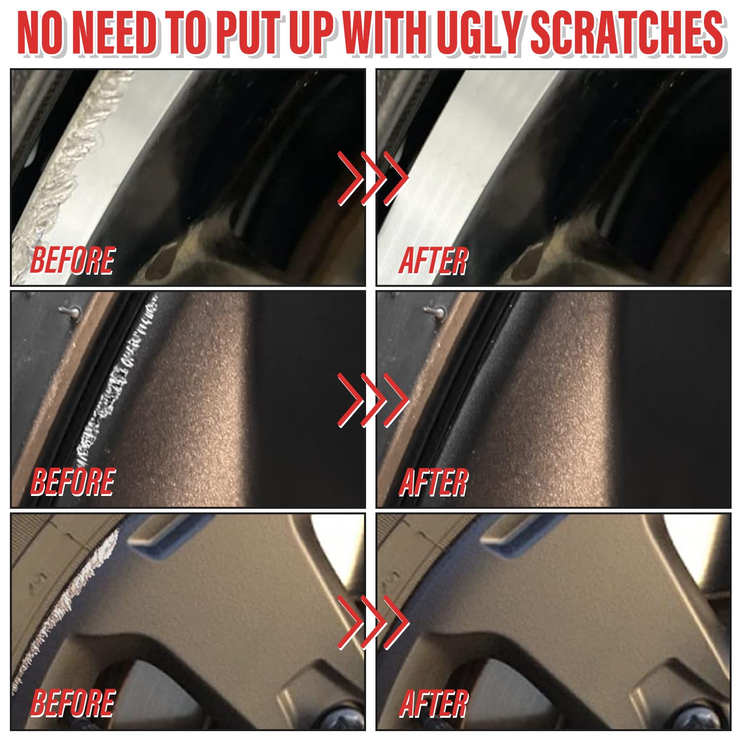 Black Wheel Scratch Repair Kit - Universal Matte Black Rim Touch Up Paint & Curb Rash Repair Pen for Alloy Wheels | Perfect for DIY Car Maintenance, Parking Lot Scratches, and Wheel Restoration