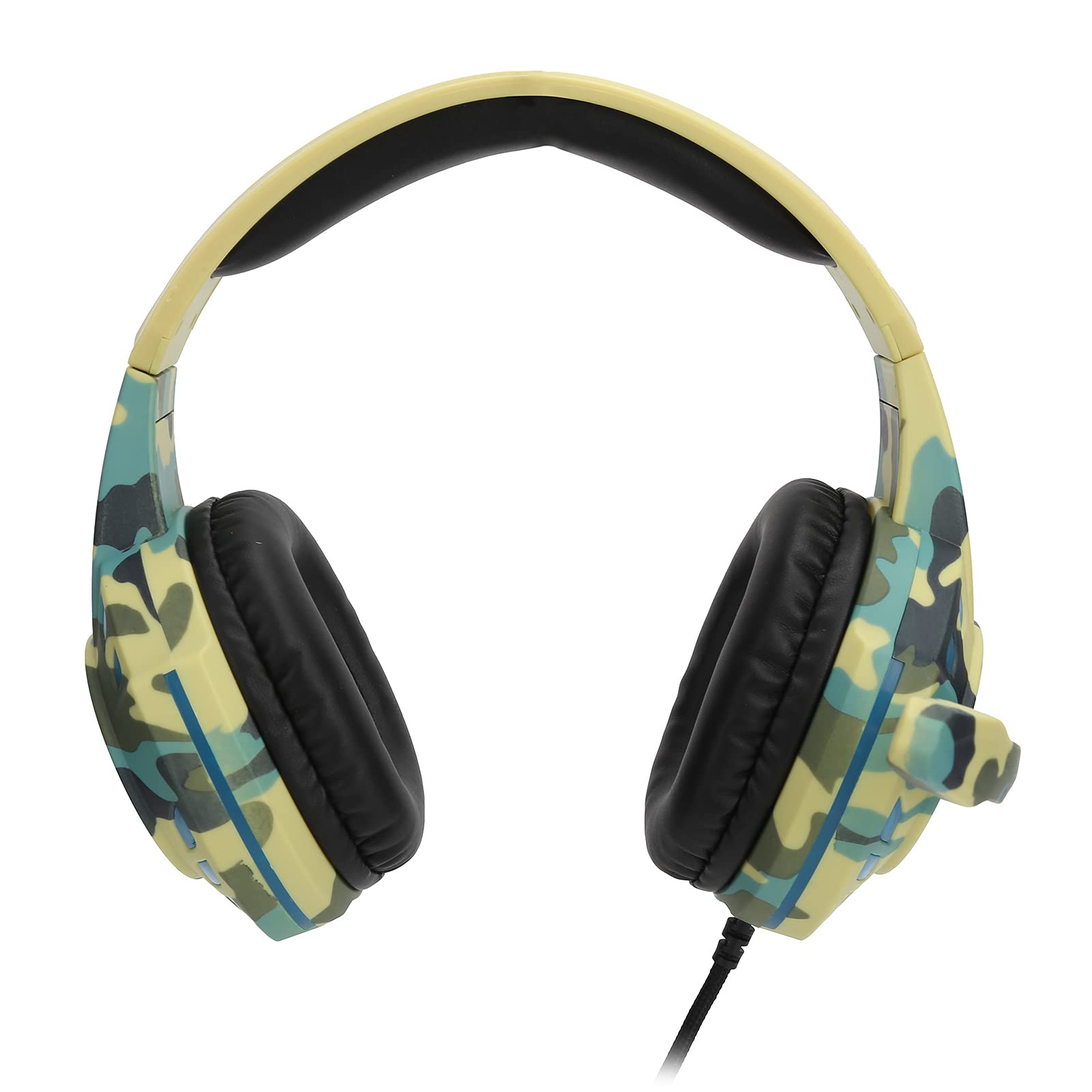 Over-Ear Wired Gaming Headphones with Microphone & Bass Boost - USB Studio Headset with LED Lights for PC, Computer Games | Perfect for Competitive Gaming & Streaming