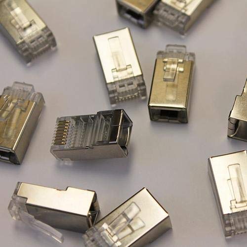 Eclipse Tools 902-551-50 Modular Plug Connectors - Shielded Electrical Connectors (3 Packs of 50 pcs) for Industrial Automation & Network Wiring