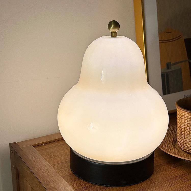 Pear Rechargeable LED Table Lamp with Built-in Battery - Perfect for Bedroom, Office, and Reading Nook Lighting