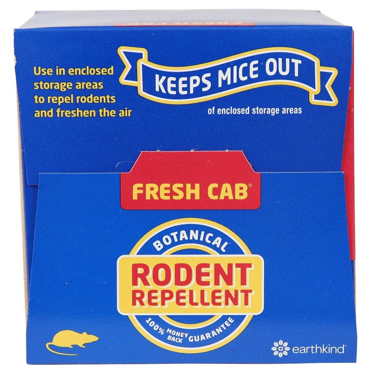 Natural Fresh Cab® Rodent Repellent Sachets - Box of 4 | Eco-Friendly Mouse & Rat Deterrent for Home, Garage, RV & Storage Areas | Long-Lasting Protection Against Rodents