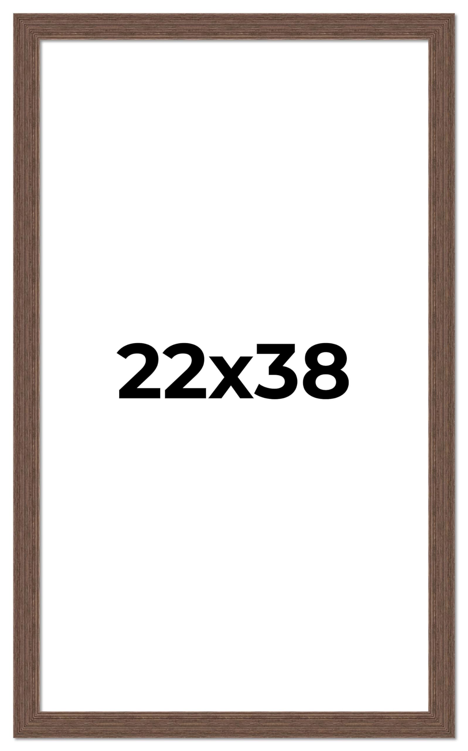 22x38 Brown Distressed Barnwood Picture Frame - Rustic Farmhouse Photo Frame with UV Acrylic Shatter Guard & Acid-Free Backing | Perfect for Wall Decor, Family Photos, and Farmhouse Style Home Décor