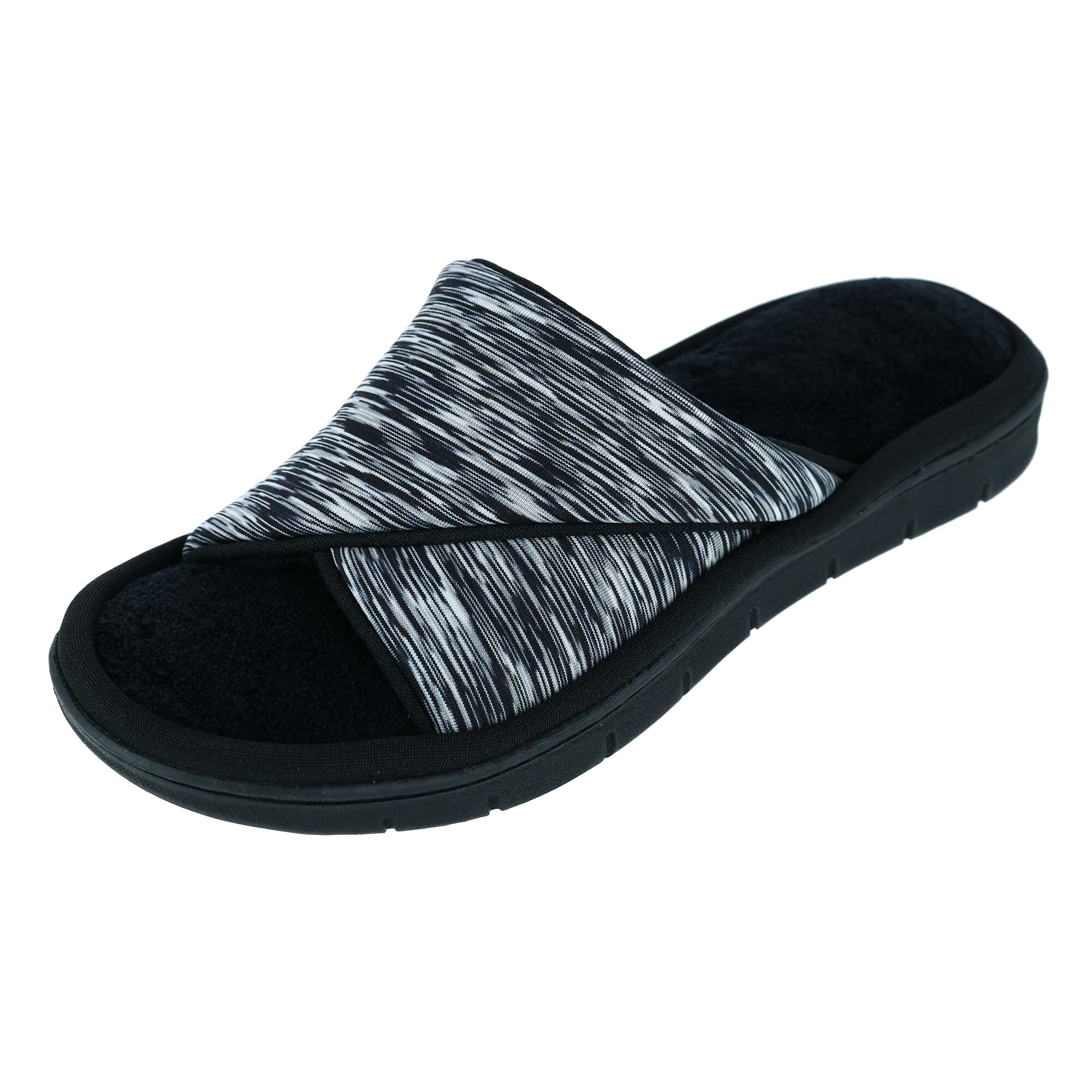 Isotoner Women's Scout Space Dye Slide Slippers - Cozy House Shoes for Indoor Comfort, Lounging & Relaxation at Home