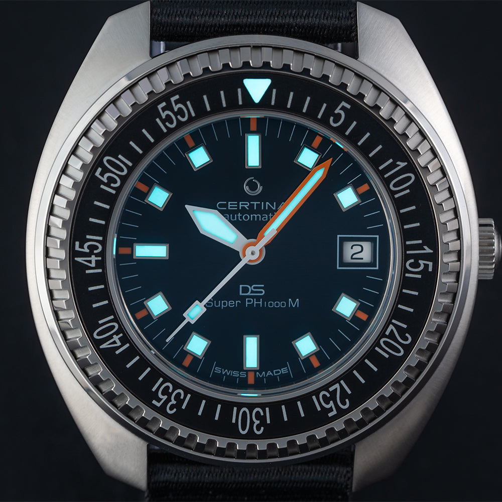 DS Super PH1000M 43.5mm Black Men's Watch with Durable Nylon Strap - Perfect for Outdoor Adventures, Sports & Casual Wear