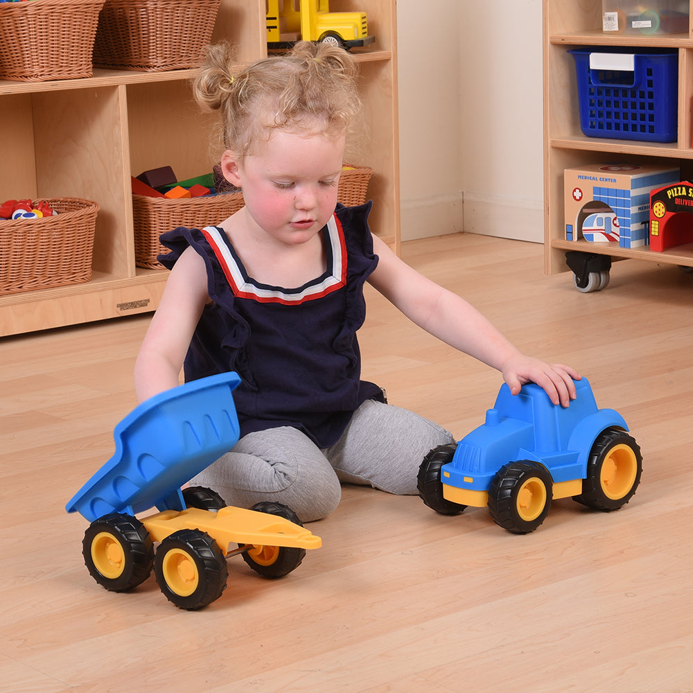 Durable Toddler Tough Trucks Set of 3 - Heavy Duty Construction Toy Vehicles for Kids Ages 2-5 - Perfect for Sandbox Play, Indoor Fun & Outdoor Adventures