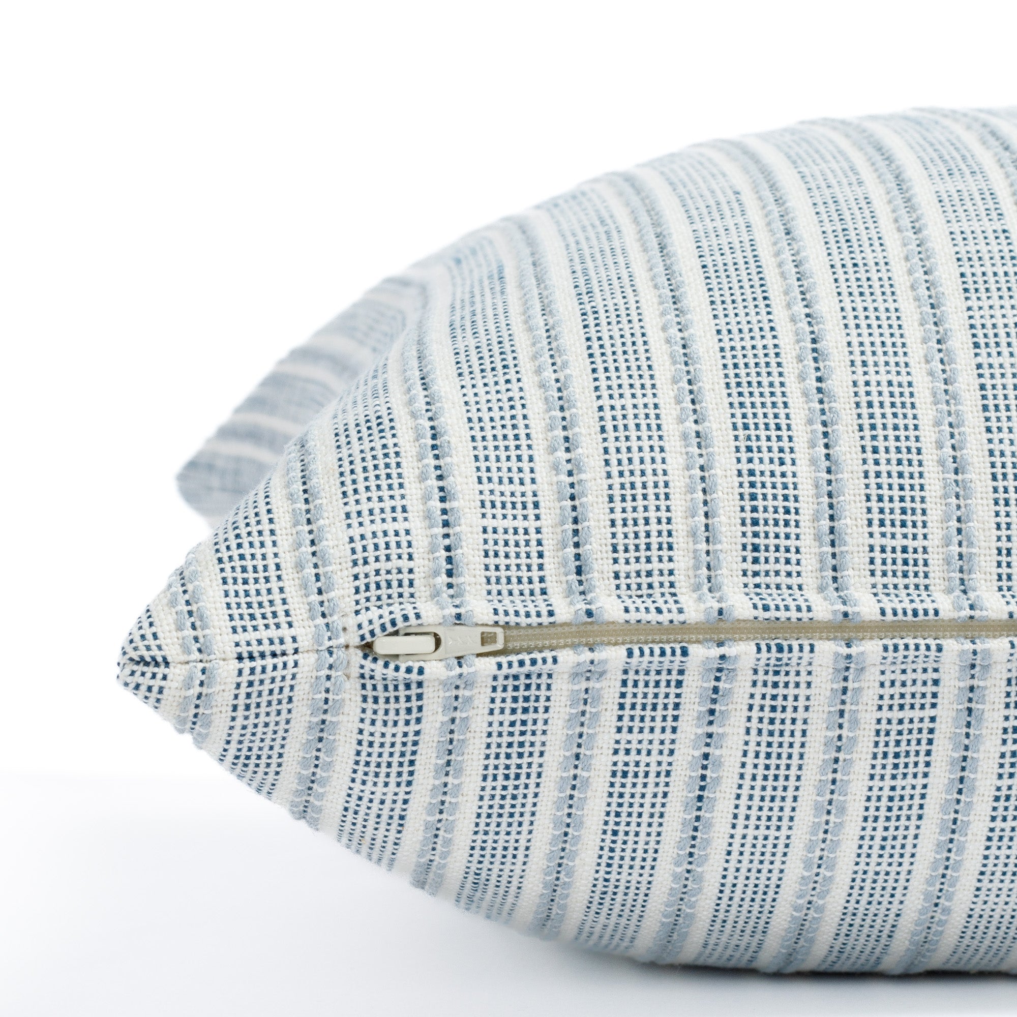 Amalfi Stripe 20x20 Outdoor Decorative Throw Pillow Cover - Indigo Blue Waterproof Cushion for Patio, Poolside, Garden & Porch Decor