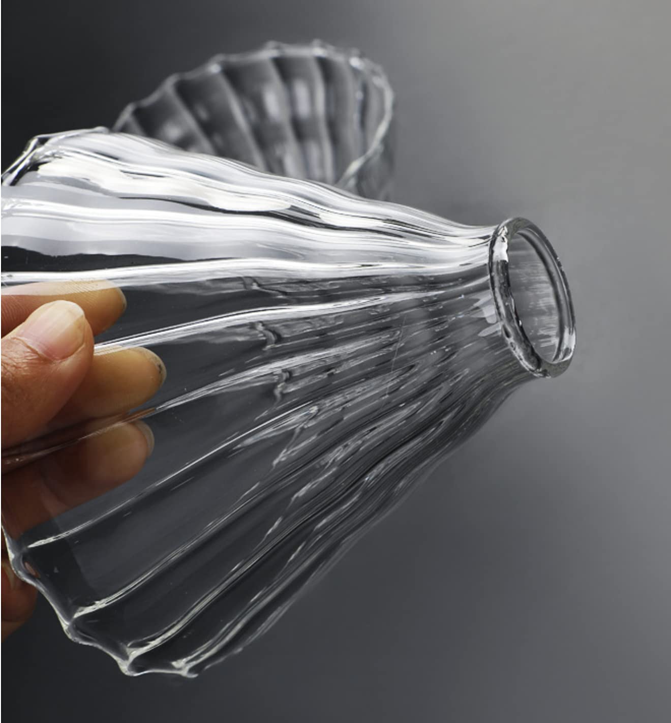 2-Pack Glass Pour Over Coffee Funnel Set - Reusable Coffee Dripper for Pour Over Brewing - Perfect for Home, Office & Camping Coffee Making