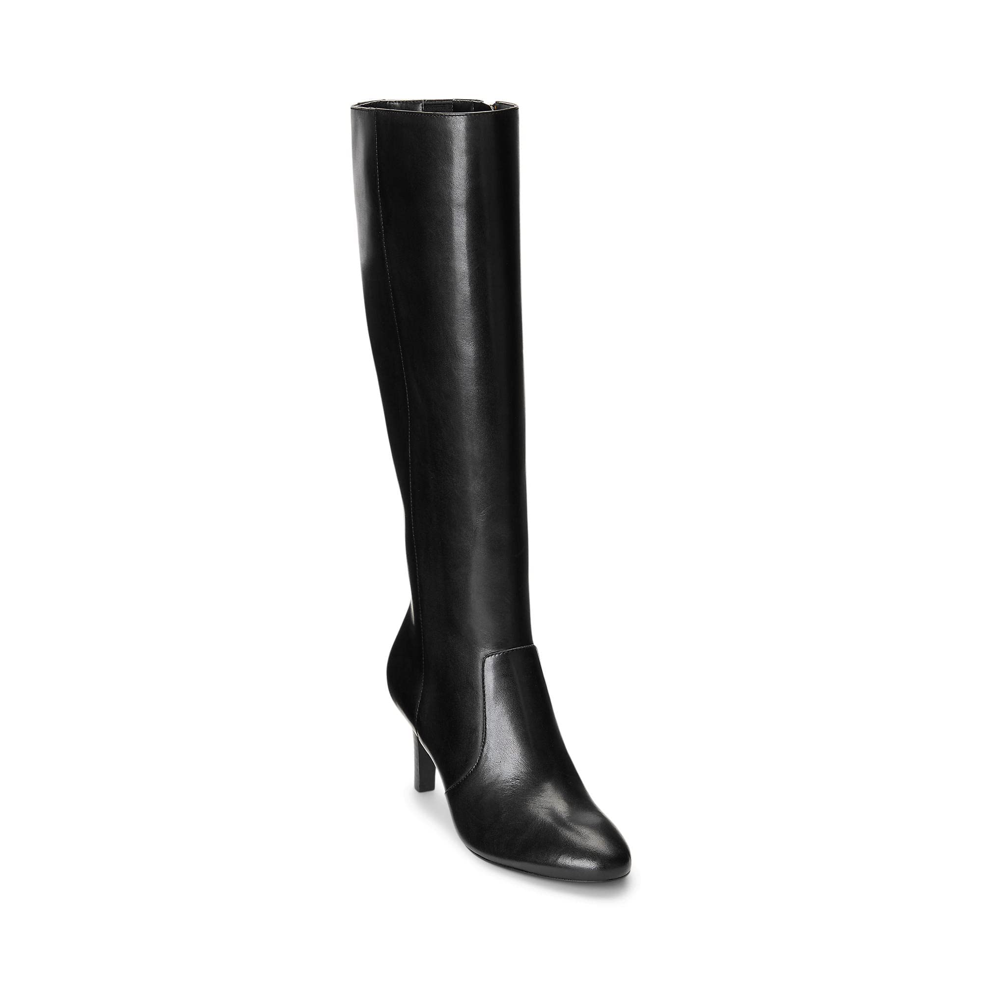 Lauren Ralph Lauren Caelynn Women's Knee High Leather Boots - Stylish Winter & Fall Fashion Booties for Office, Dating & Night Out