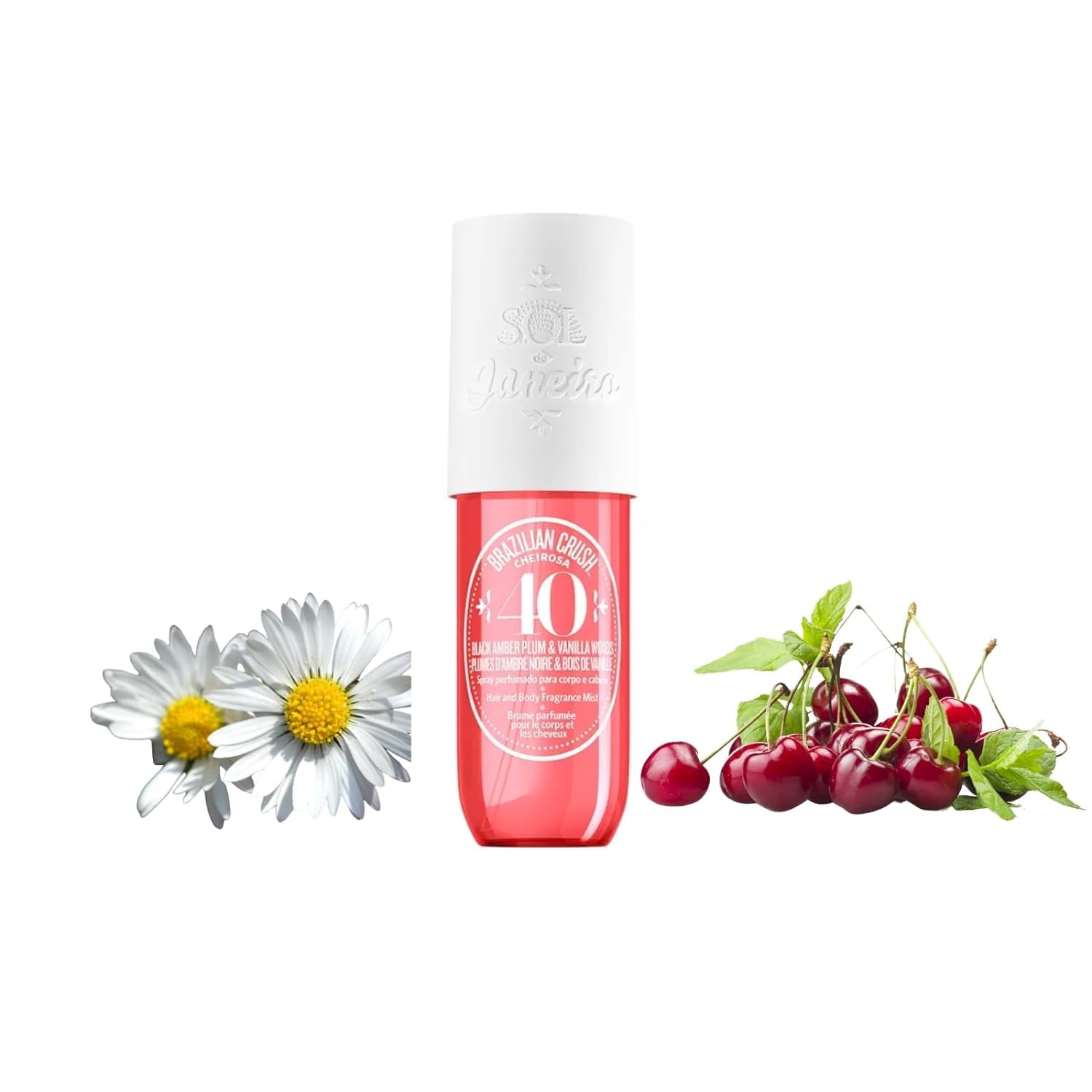 Brazilian Perfume Crush Fragrance Spray - Long Lasting Fruity Body Mist for Women & Men, Hair & Skin Moisturizing Eau de Toilette (90ml) | Perfect for Daily Wear, Date Nights & Special Occasions