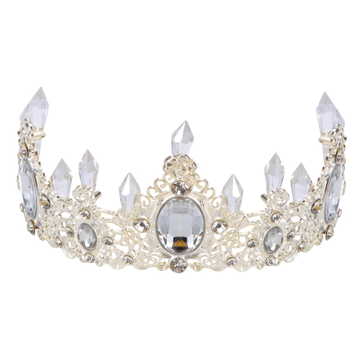 Beavorty Rhinestone Tiara Headband - Elegant Wedding Hair Accessories for Brides, Princess Party, Birthday & Cake Decoration - Alloy Headpiece with Sparkling Crystals for Women & Girls
