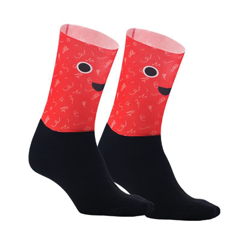Cycling Socks for Men & Women - Breathable Bike Riding Socks for XC, MTB & BMX - Athletic Sport Ankle Socks in Black, White, Pink, Green, Red & Grey - Perfect for Road Cycling, Mountain Biking & Indoor Training