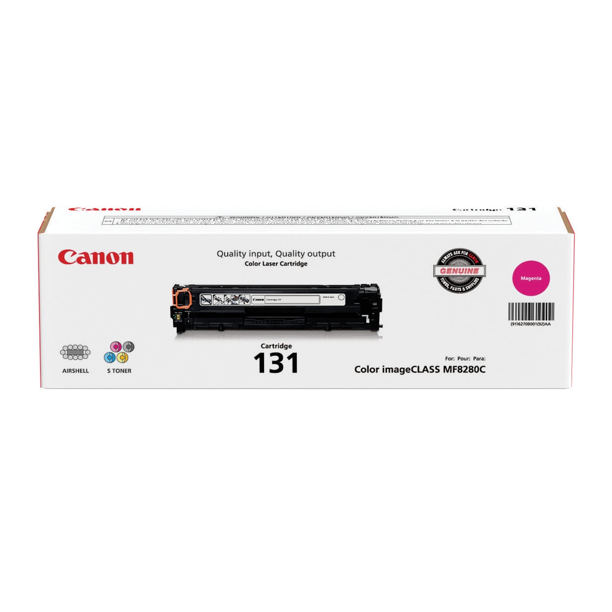 Canon Genuine Toner Bundle 131 (6270B004) - 3 Pack (Cyan, Magenta, Yellow) for Canon Color imageCLASS MF8280Cw, MF624Cw, MF628Cw, LBP7110Cw Laser Printers | High-Quality Printing for Office & Home Use