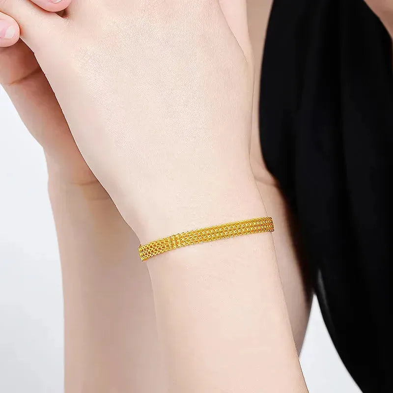 24K Pure Gold Bracelet 999 Solid Gold Bangle - Elegant Butterfly Design, Romantic & Classic Jewelry for Women | Perfect for Gifts, Anniversaries & Special Occasions | 2023 Trendy Collection