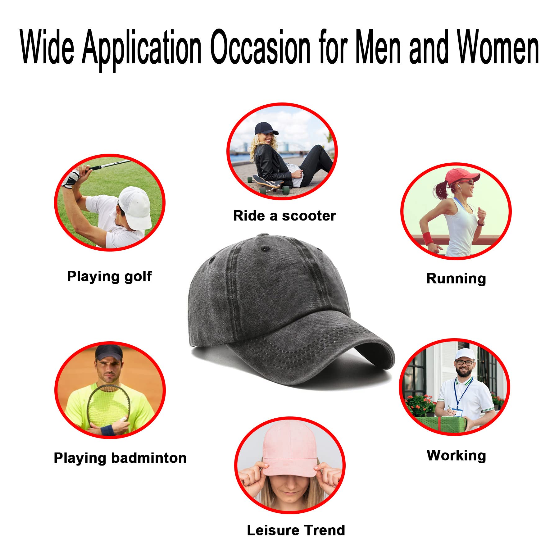 NPQQUAN Original Classic Low Profile Baseball Cap - Adjustable Cotton Golf & Dad Hat for Men & Women - Unconstructed Plain Cap for Casual Wear, Outdoor Sports & Daily Fashion