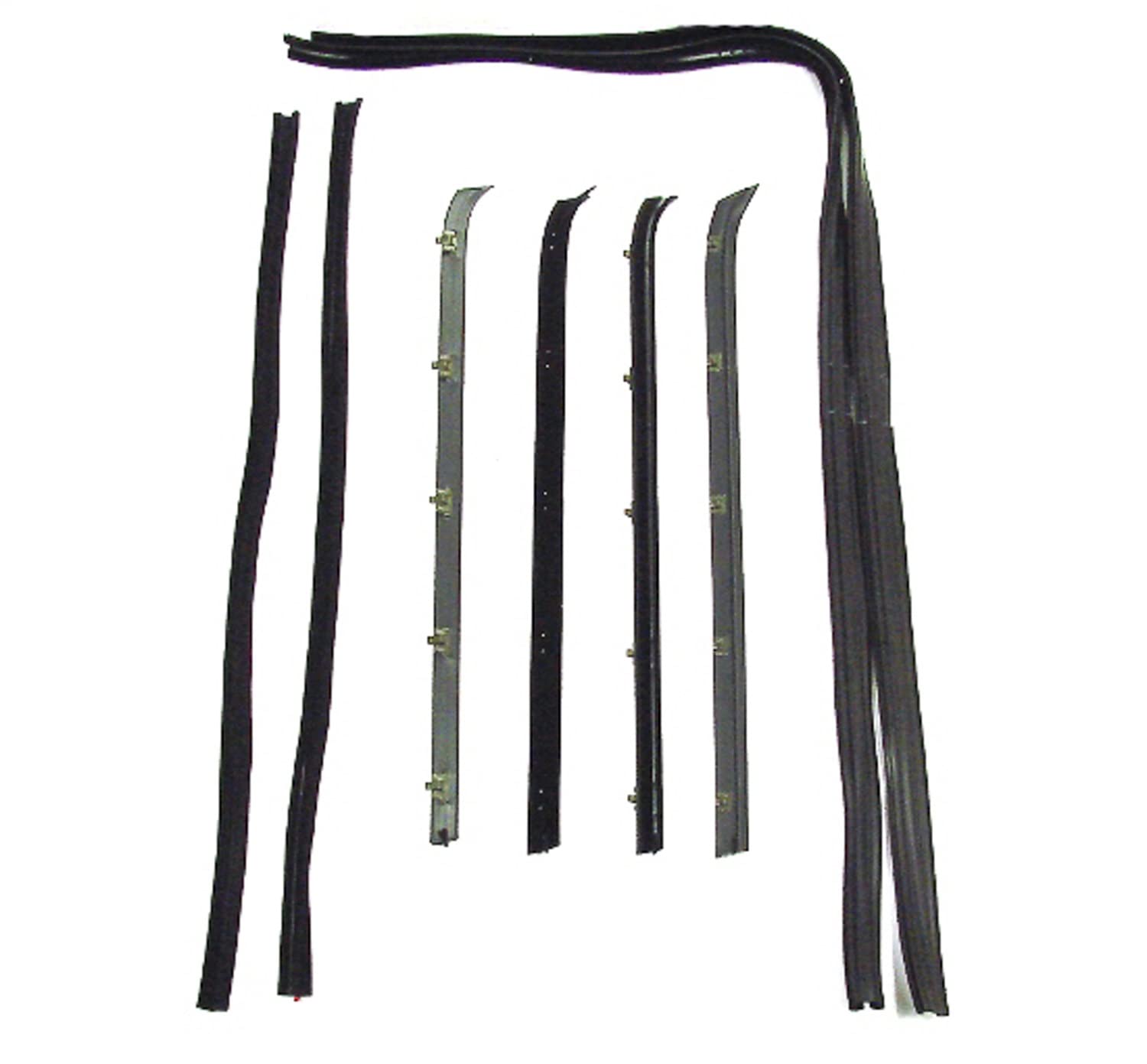 Beltline Molding and Glass Run Channel Kit - Left and Right Side Set for Car Door Window Seal Replacement | Weatherproof & Durable Auto Trim for Sedan, SUV, Truck | Easy DIY Installation for Home Garage or Auto Shop