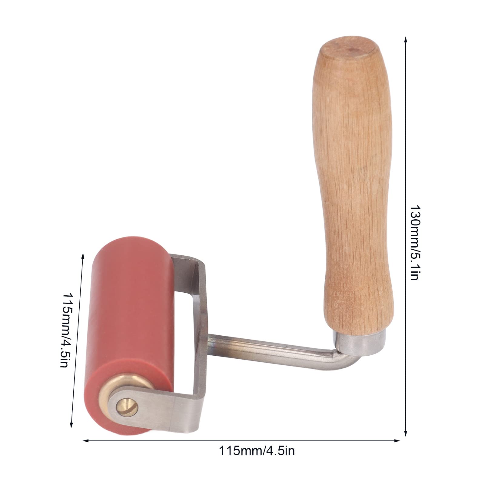 90mm 75 Degree Bend Silicone Hand Press Seam Roller - Heat Resistant up to 260℃ - Professional Roofing Roller & PVC Welding Tool for Waterproofing, Flooring & DIY Projects