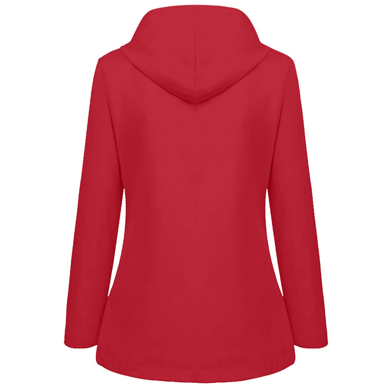 URBEST Women's Fleece Lined Windbreaker - Lightweight Waterproof Rain Jacket with Hood & Pockets for Hiking, Running & Outdoor Activities