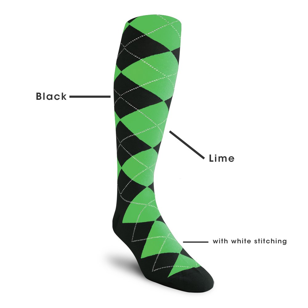 Colorful Knee High Argyle Cotton Socks for Men, Women & Youth - Soft Comfortable Dress & Casual Socks (AA-ZZ) - Perfect for Office, School & Winter Outfits