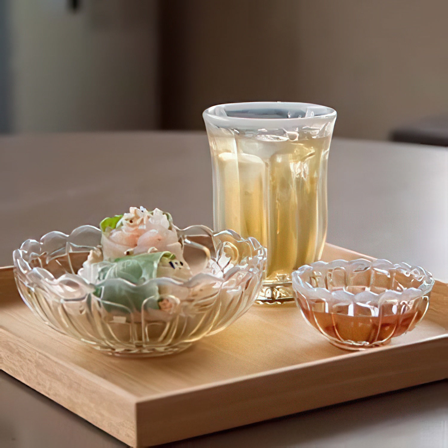 Hirota Glass Yukinohana Soda Lime Glass Mini Bowl - Elegant Small Serving Dish for Desserts, Snacks & Home Decor | Perfect for Ice Cream, Candies & Table Centerpieces