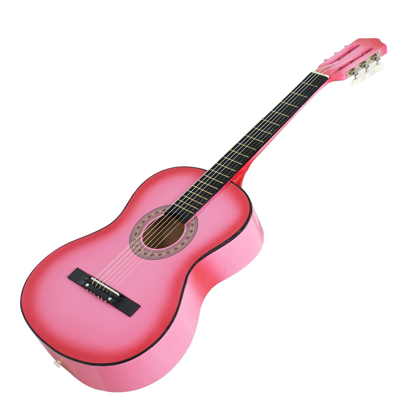 Smartxchoices 38-Inch Acoustic Guitar Bundle with Gig Bag, Strap, Pitch Pipe, Extra Strings & Picks - Pink 6-String Guitar for Beginners, Kids, Girls & Students (Right-Handed) | Perfect for Home Practice, Music Lessons & Gift Giving