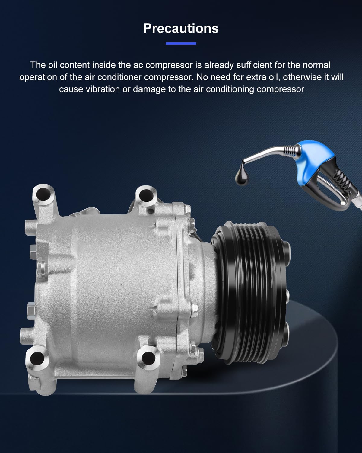 ECCPP AC Compressor for 2004-2009 Dodge Stratus 2.0L & Dodge Van 1000 2.4L - Replacement Air Conditioner Compressor for Cooling System Repair - Perfect for Summer Driving and Road Trips