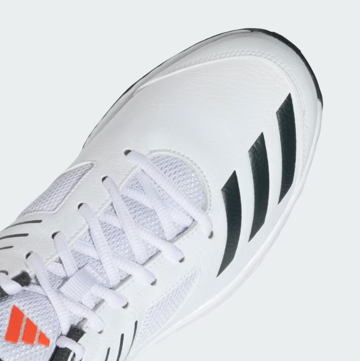 Adidas Cricket Shoes for Men - Cri Hase 23 M in Cloud White/Legend Ivy/Solar Red | Lightweight Performance Footwear for Cricket Matches & Training