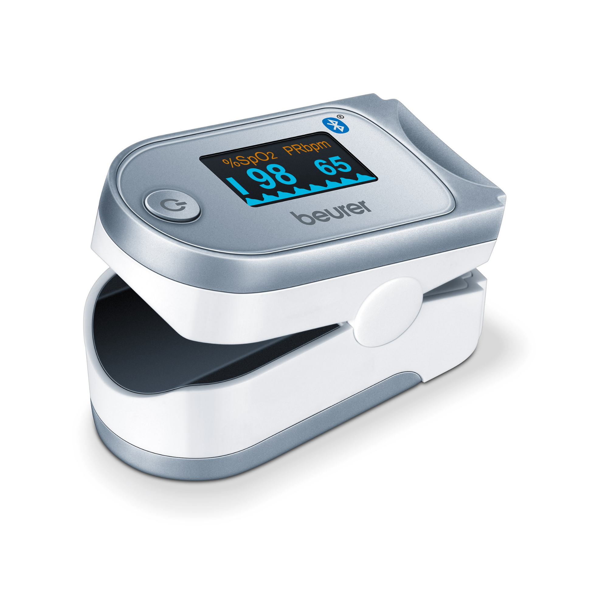 Beurer PO60 BT Finger Pulse Oximeter - Accurate Blood Oxygen & Heart Rate Monitor for Home Use, Sports, and Travel