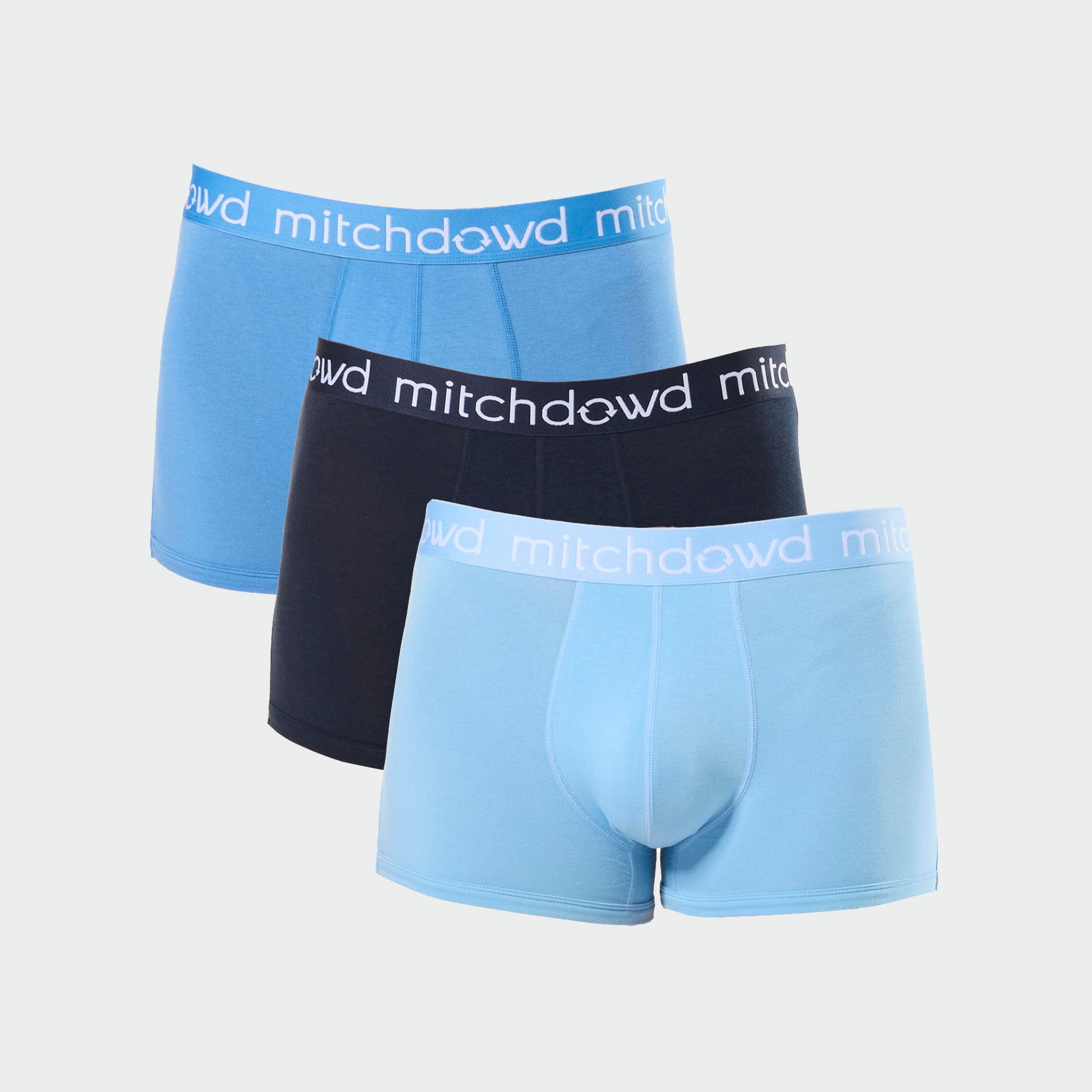 3 Pack Men's Bamboo Trunks - Soft & Breathable Boxer Briefs for Men | Perfect for Gym, Travel & Everyday Comfort