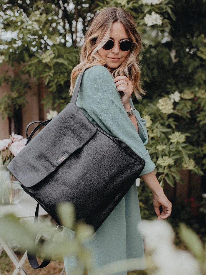 Storksak St James Genuine Leather Diaper Bag for Moms - Perfect for Baby Essentials, Travel & On-the-Go Parenting