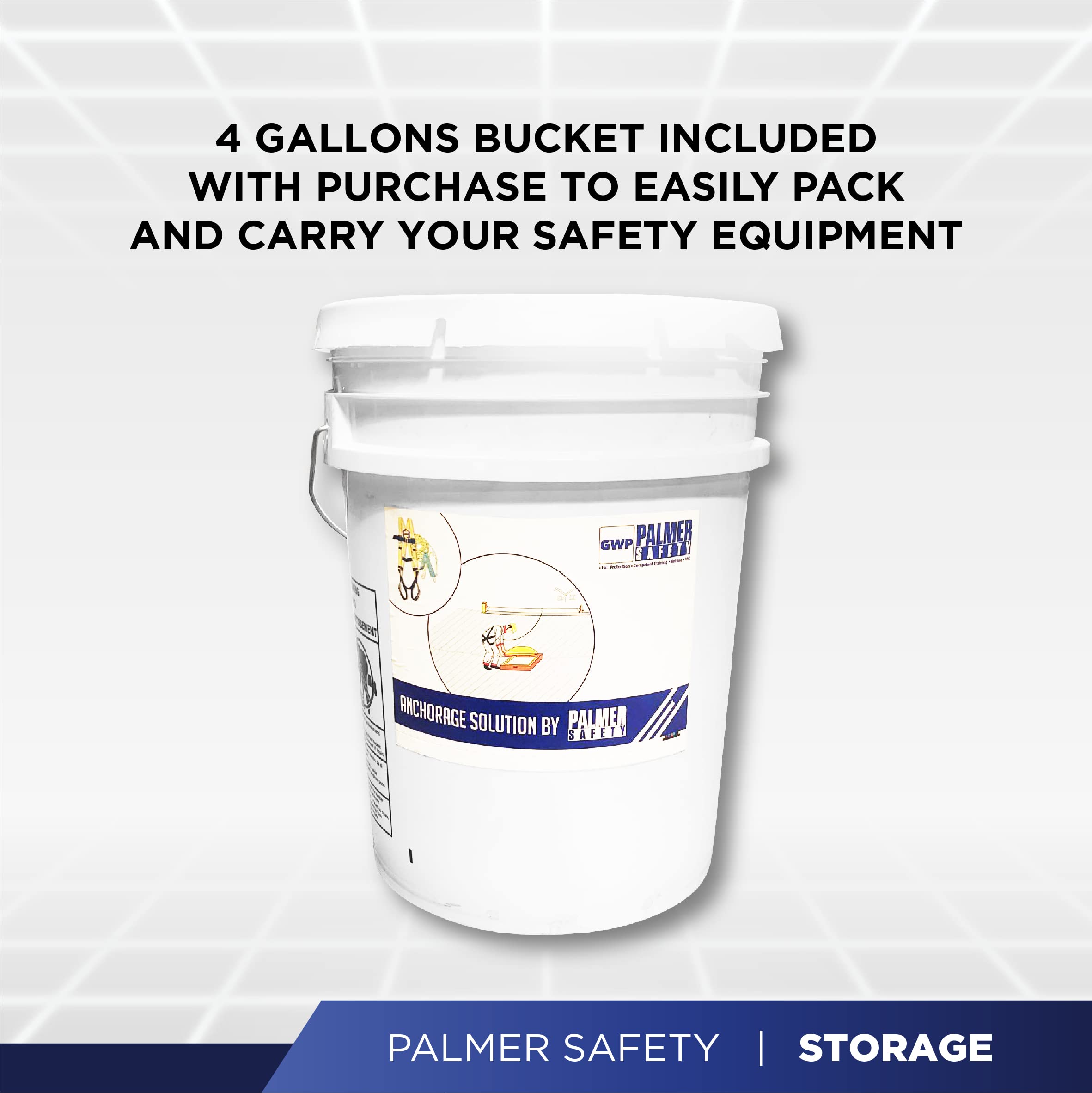 Palmer Safety Fall Protection Harness - Hammerhead Series Premium Safety Kit with Lanyard & D-Ring Extender | OSHA Compliant Work Harness for Construction, Roofing & Industrial Use