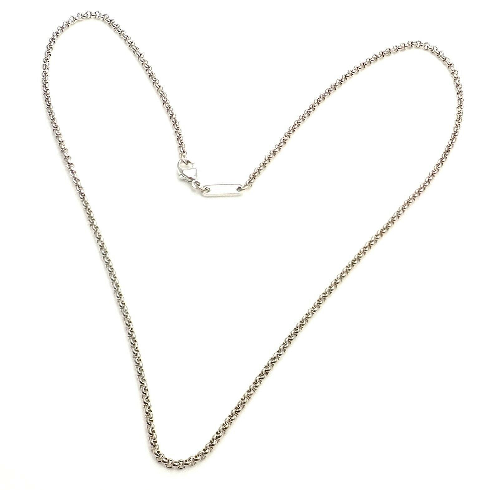 Authentic Chopard 18k White Gold Simple Chain Necklace 16.75 Inches - Elegant Minimalist Jewelry for Women, Perfect for Everyday Wear, Gifts & Special Occasions