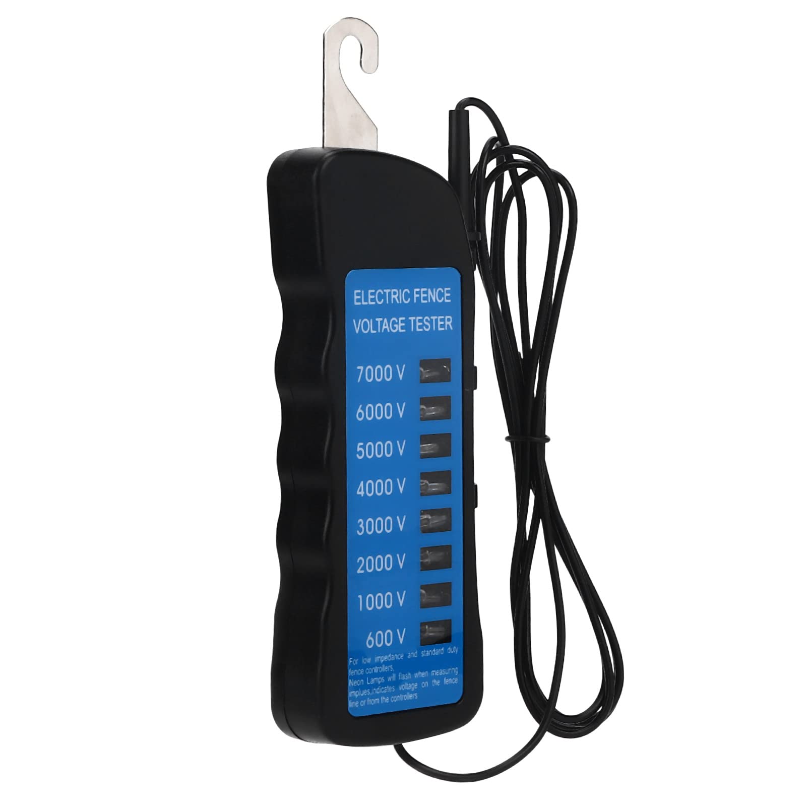 Atyhao 7KV Electric Fence Voltage Tester - Cold Resistant, Waterproof, 8 LED Lights, Low Impedance for Agricultural Use - Ideal for Farm Fencing, Livestock Containment, and Perimeter Security
