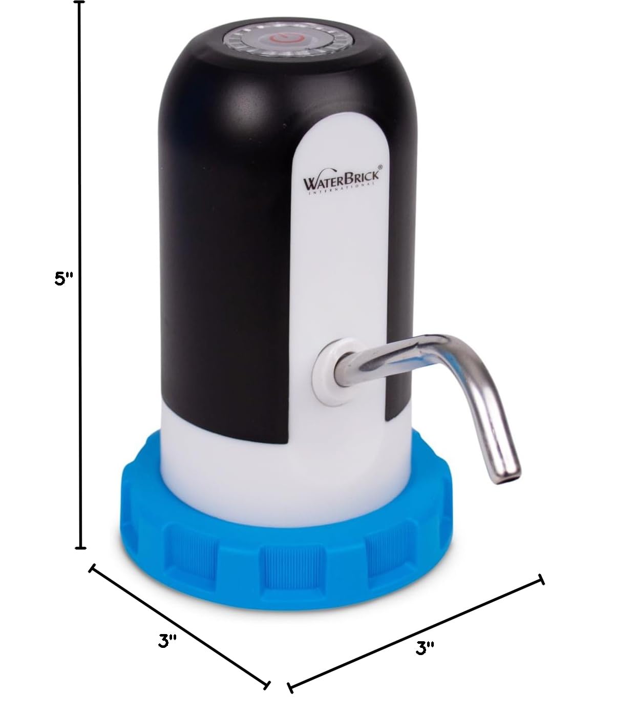 Automatic Water Dispenser Pump for WaterBrick Storage Container - Rechargeable Button-Operated Water Pump with BPA-Free Materials | Perfect for Camping, Emergency Preparedness & Outdoor Activities