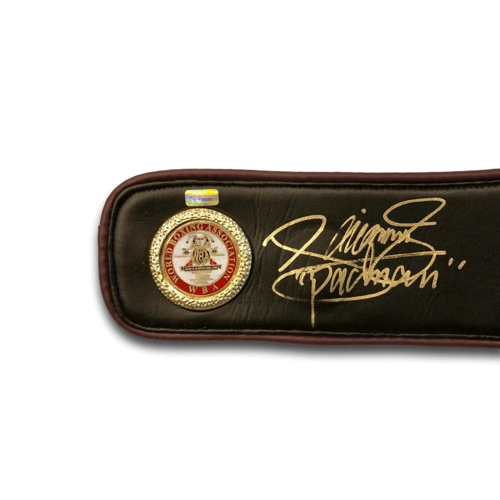 Authentic Manny Pacquiao Signed WBA Championship Boxing Belt with COA - Collectible Sports Memorabilia for Boxing Fans & Display