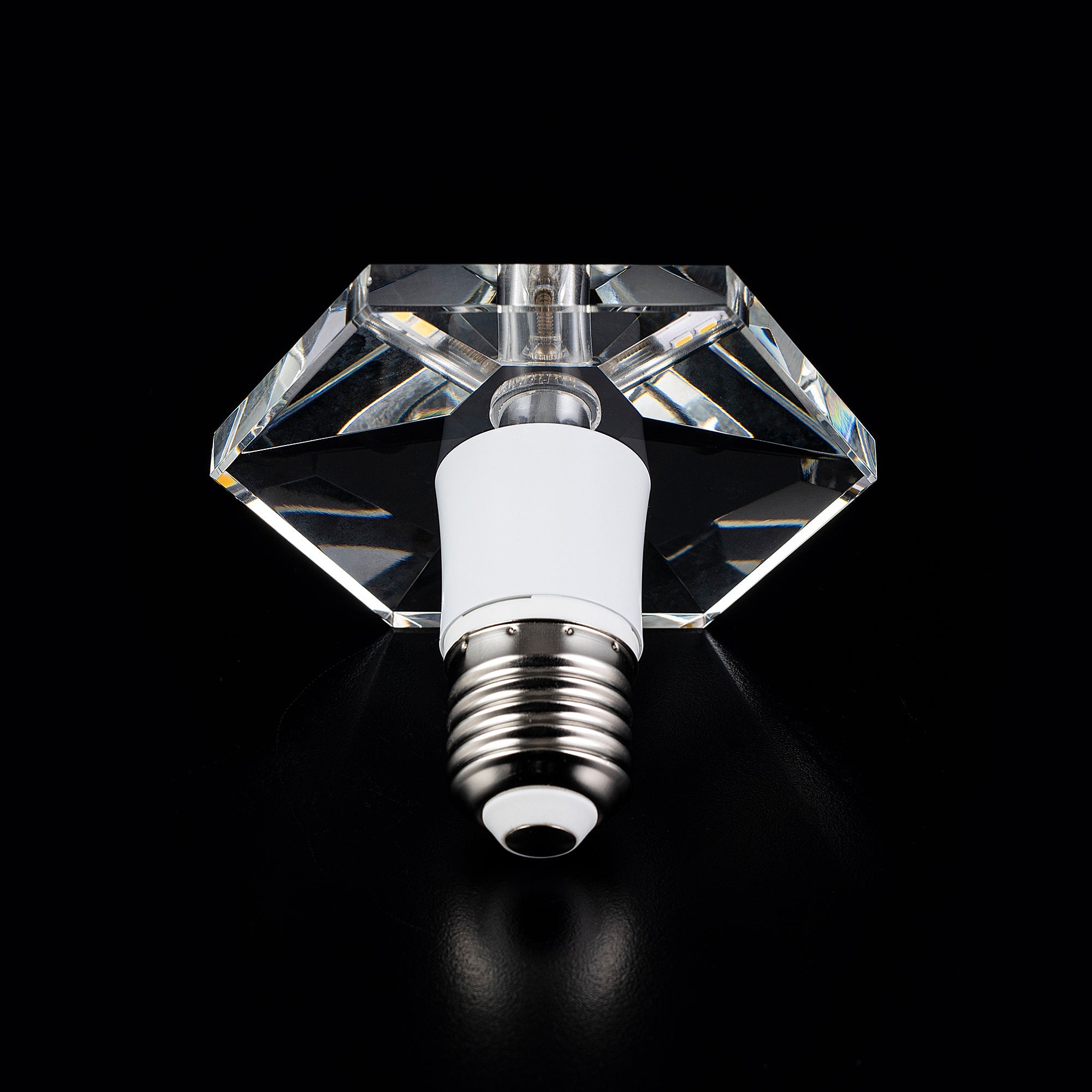 Hexagon Diamond Crystal LED Light Bulb - Large Size, Energy Efficient, Dimmable for Home & Commercial Decoration | Perfect for Chandeliers, Pendant Lights, and Luxury Interior Lighting