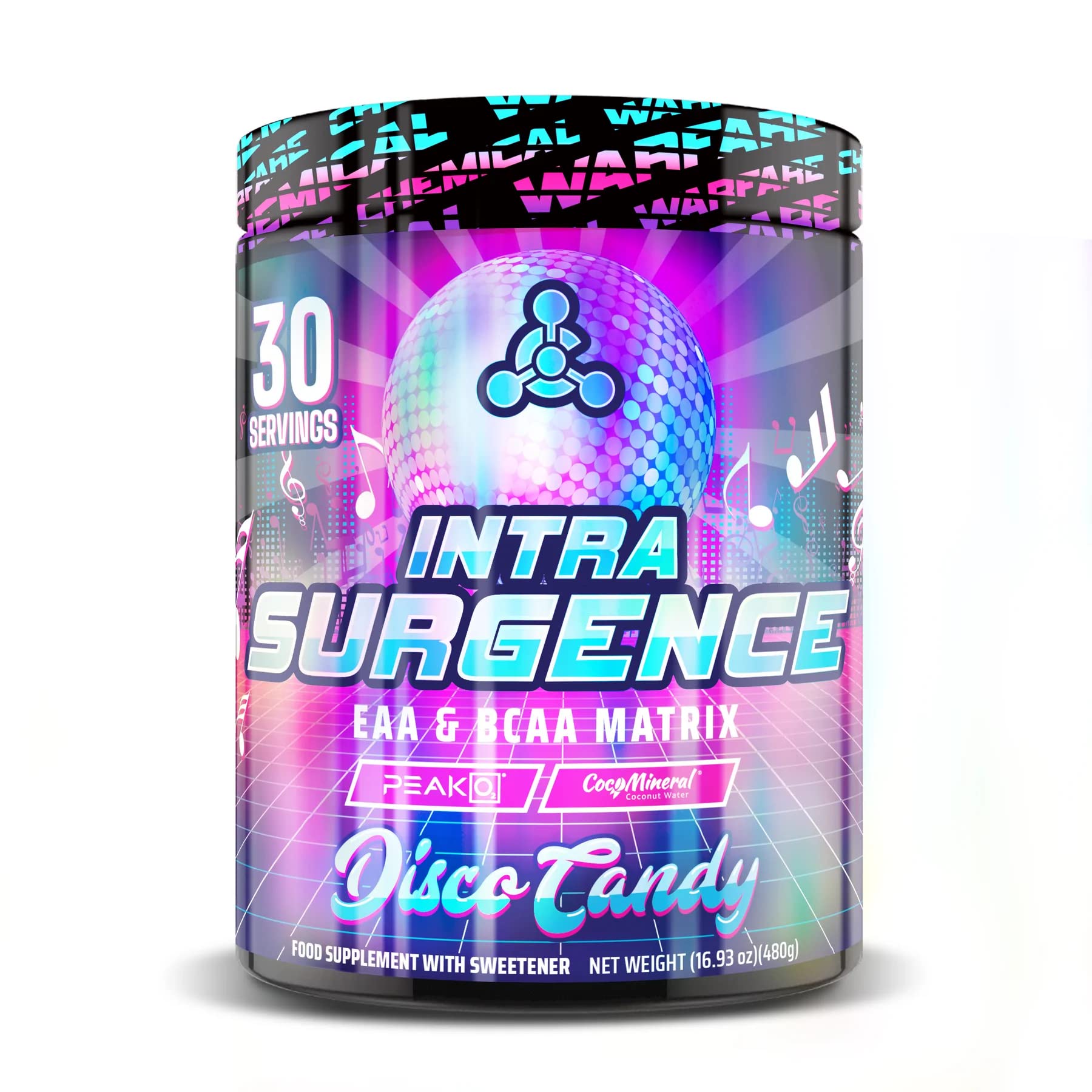 Chemical Warfare Intra Surgance 480g Disco Candy - Energy Boosting Supplement for Workouts, Parties & Nightlife | Pre-Workout & Performance Enhancer
