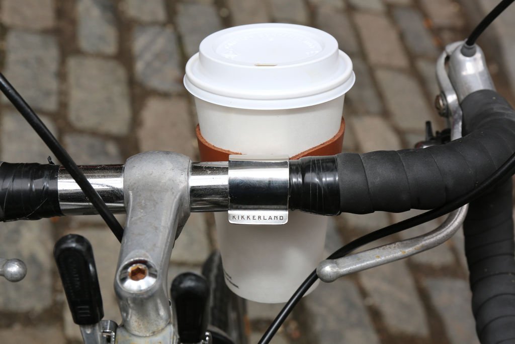 Premium Leather Bike Cup Holder - Durable & Stylish for Cycling, Commuting & Outdoor Adventures